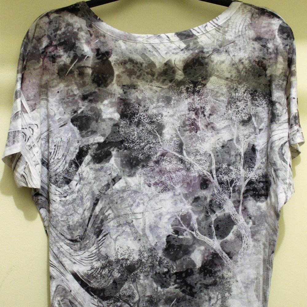 Maurices Swirl Purple Gray Top; Small